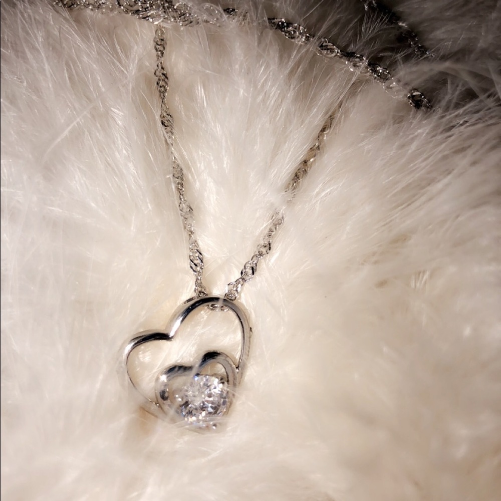 Double heart necklace